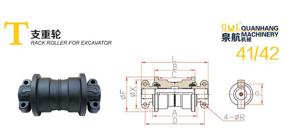 Rodillos de excavadoras, ruedas portadoras, ruedas de pilares, ruedas de fondo, ruedas de tierra, Carter, Komatsu, Hitachi, Hyundai