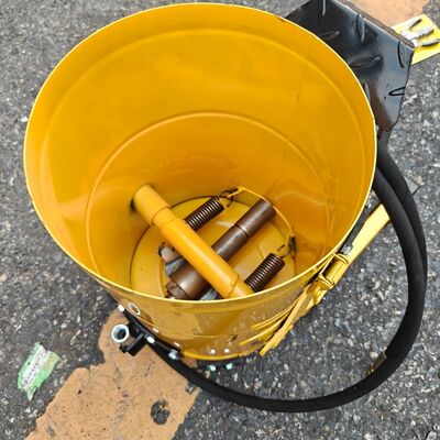 Bomba de grasa de cubo de 6L operada por pedal, bomba de grasa de pedal de alta presión para lubricación de maquinaria de excavadoras