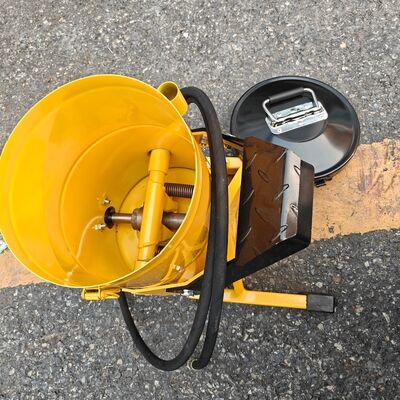 Bomba de grasa de cubo de 6L operada por pedal, bomba de grasa de pedal de alta presión para lubricación de maquinaria de excavadoras