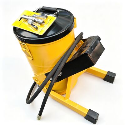 Bomba de grasa de cubo de 6L operada por pedal, bomba de grasa de pedal de alta presión para lubricación de maquinaria de excavadoras