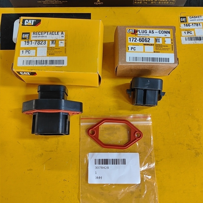 CAT C9 conector del arnés del inyector 191-7823, junta del arnés del inyector 307-8428, bloqueo del conector del arnés del inyector 172-6062