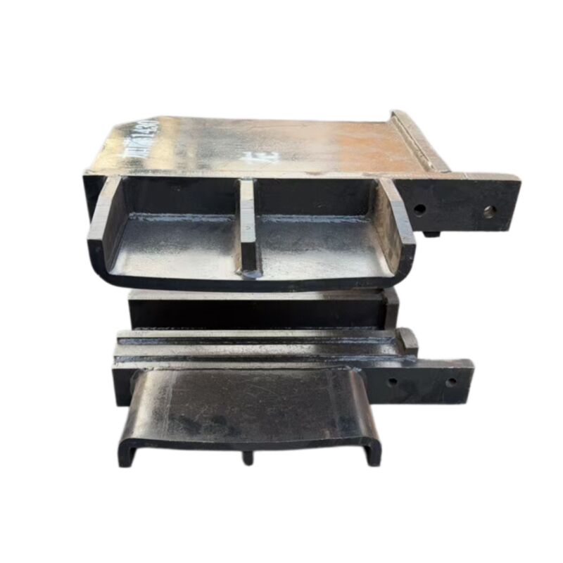 Yugo del vacío / tenedor delantero para Kato HD1430 Partes del tren de excavadora,Compatible con Kato HD1430 Tren de excavadora tenedor delantero, soporte de mandíbula, componentes del tren de excavadora que incluyen cuatro ruedas y una vía